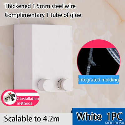 Telescopic Clothesline Clothes Drying Rope - Adjustable Retractable Line